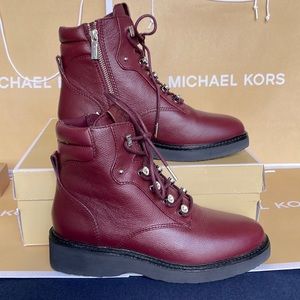 Michael Kors Trudy Bootie Tumbled Leather Merlot 49R2TRFESL